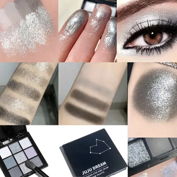 Glamour Eyeshadow Palette - Black, Silver, Gray - Picture 8 of 9